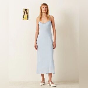 Alix of Bohemia Athens Bluejay Elegant Light Blue Slip‎ Dress